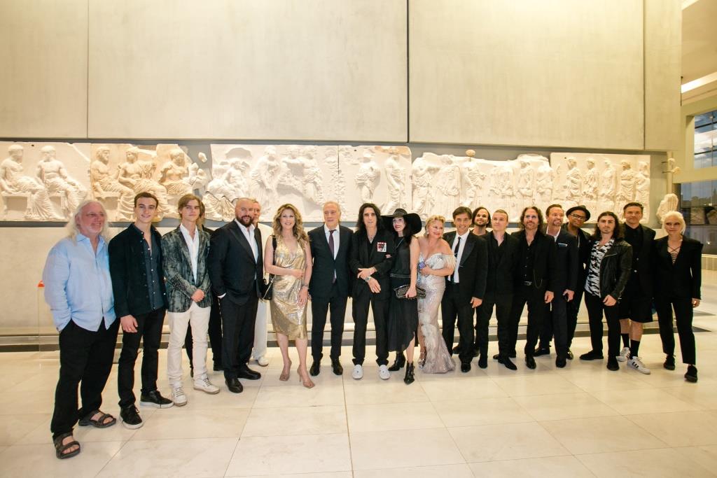 DESMOND CHILD ROCKS THE PARTHENON group shot by freize