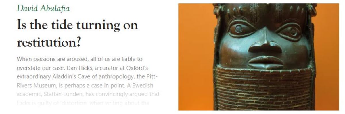 "Returning an object is not simply a matter of putting it in the post as if it had been ordered from eBay", writes Professor Abulafia